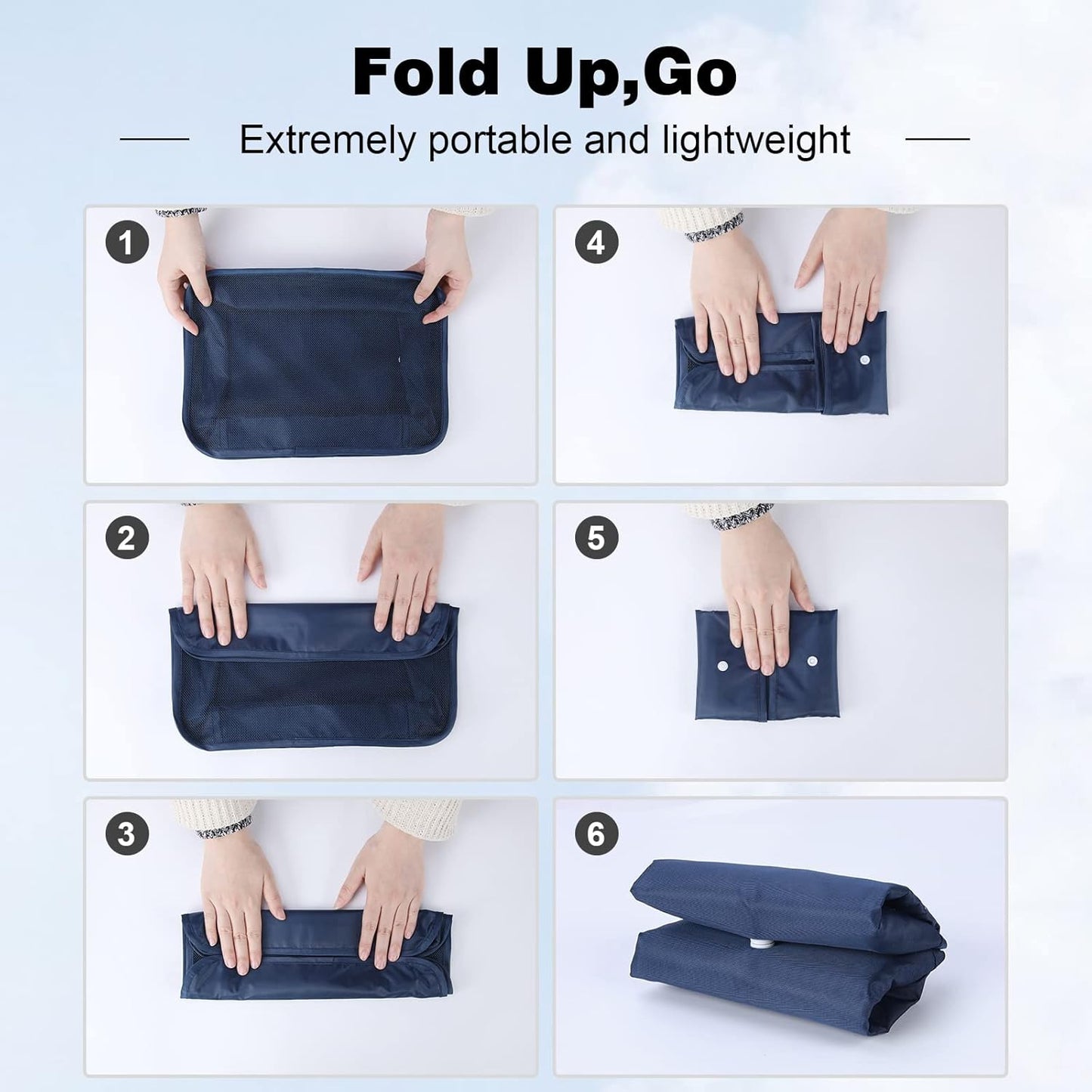 KTMOUW 7 Pieces Organizer Suitcase Suitcase Cubes Packing Organizer Cubes Travel Bags Luggage Packing Organizer Nylon Set, blue