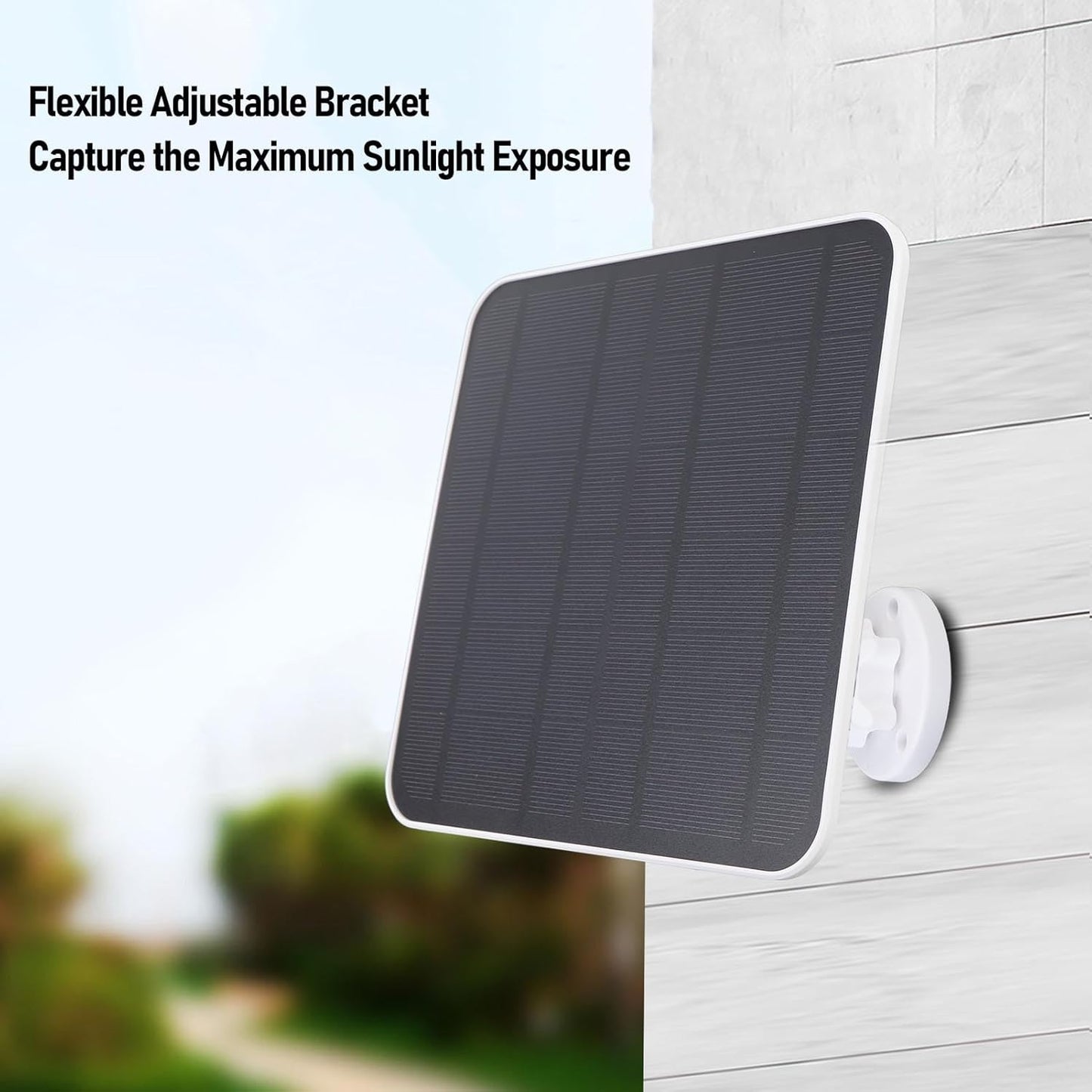 12W Solar Panel Charger for Essential Spotlight for XL Spotlight Camera Bird Feeder Camera with 9.8ft Charging Cable, 360°Adjustable Wall Mount IP66 Water Proof