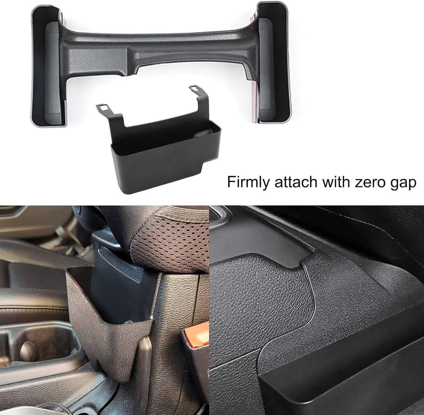 Wocch 2Pcs/Set JL Gear Shift Organizer Side Tray & Center Console Hanging Box for 2018-2024 Jeep Wrangler JL JLU & Gladiator JT Gear Shifter Side Storage Box Interior Accessories