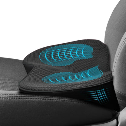 WODHMIEY Car Seat Cushion, Thicker High Back, Front, Breathable Fabric, Ergonomic Design, 440 * 240 * 95mm, Memory Foam Car Seat Pad for Car Truck Seat Office Chair Wheelchairs (Black)