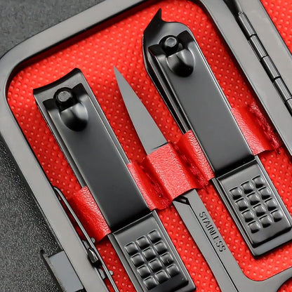 WSJQB Set Manicure, 7 pz Nail Clippers Kit Pedicure, Manicure Strumenti Professionali Regalo per Gli Uomini Donne e Genitori