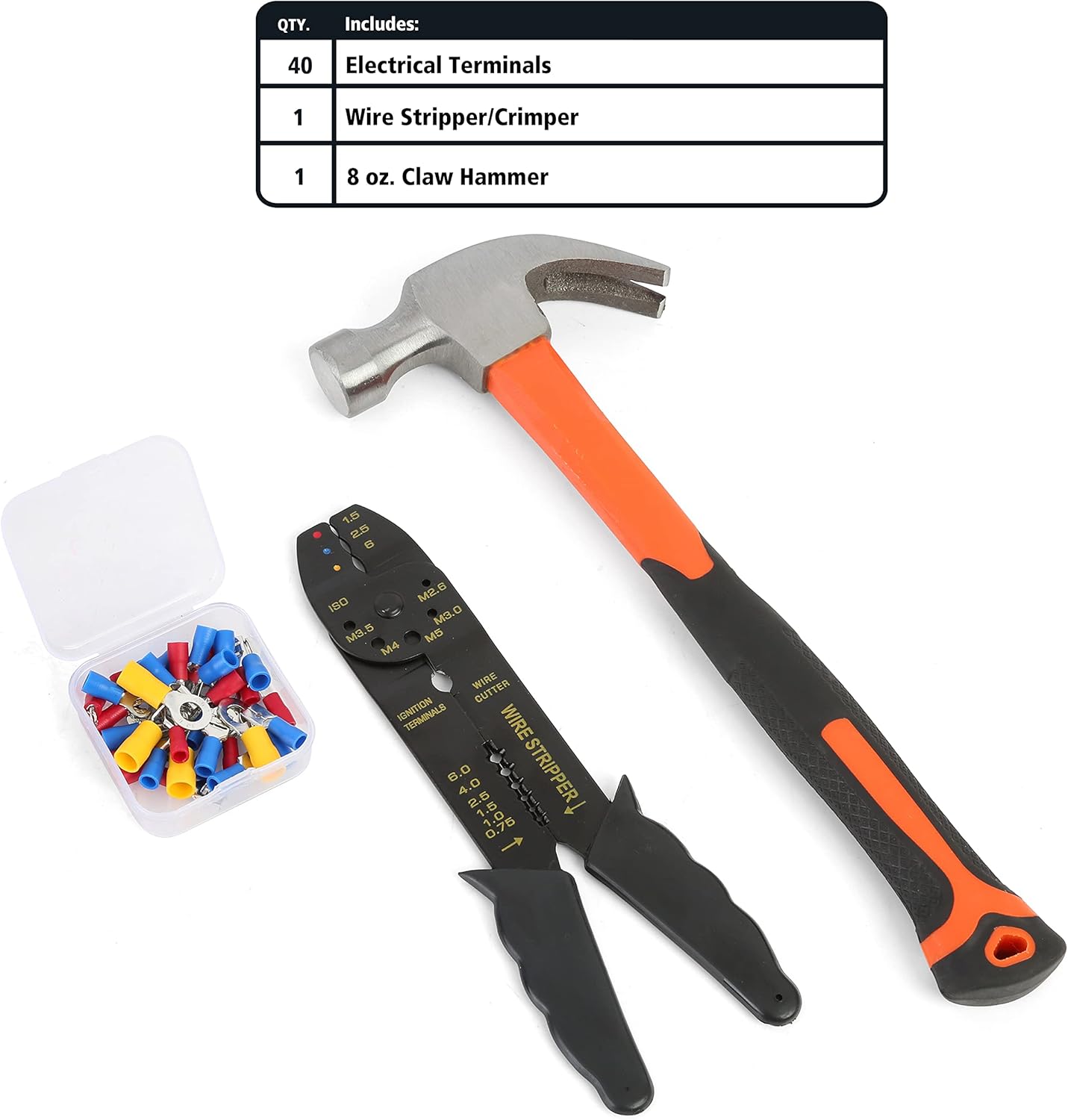 Great Neck 191 Piece Marine Tool Set, Versatile Boat Tool Kit, Water Resistant Marine Tool Kit Case, Emergency Marine Tool Kit for Boats, Chrome Plated, Orange (MS191)