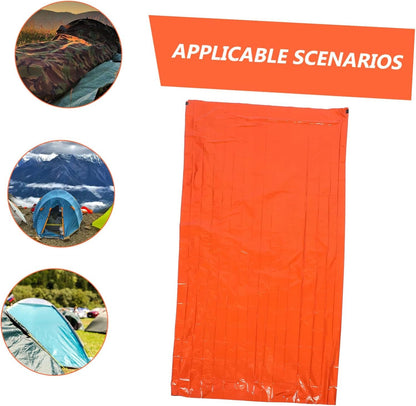 Abaodam Emergency Survival Sleeping Bag Portable Thermal Sack Lightweight Reflective Emergency Blanket for Camping and Hiking Against Dirt and Moisture Compact First Aid Gear