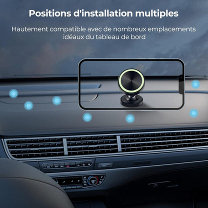 Vinabo 2 Pack Magnetic Car Phone Holder, Magnetic Car Phone Holder, 360° Rotation Car Phone Holder Compatible with All Smartphones