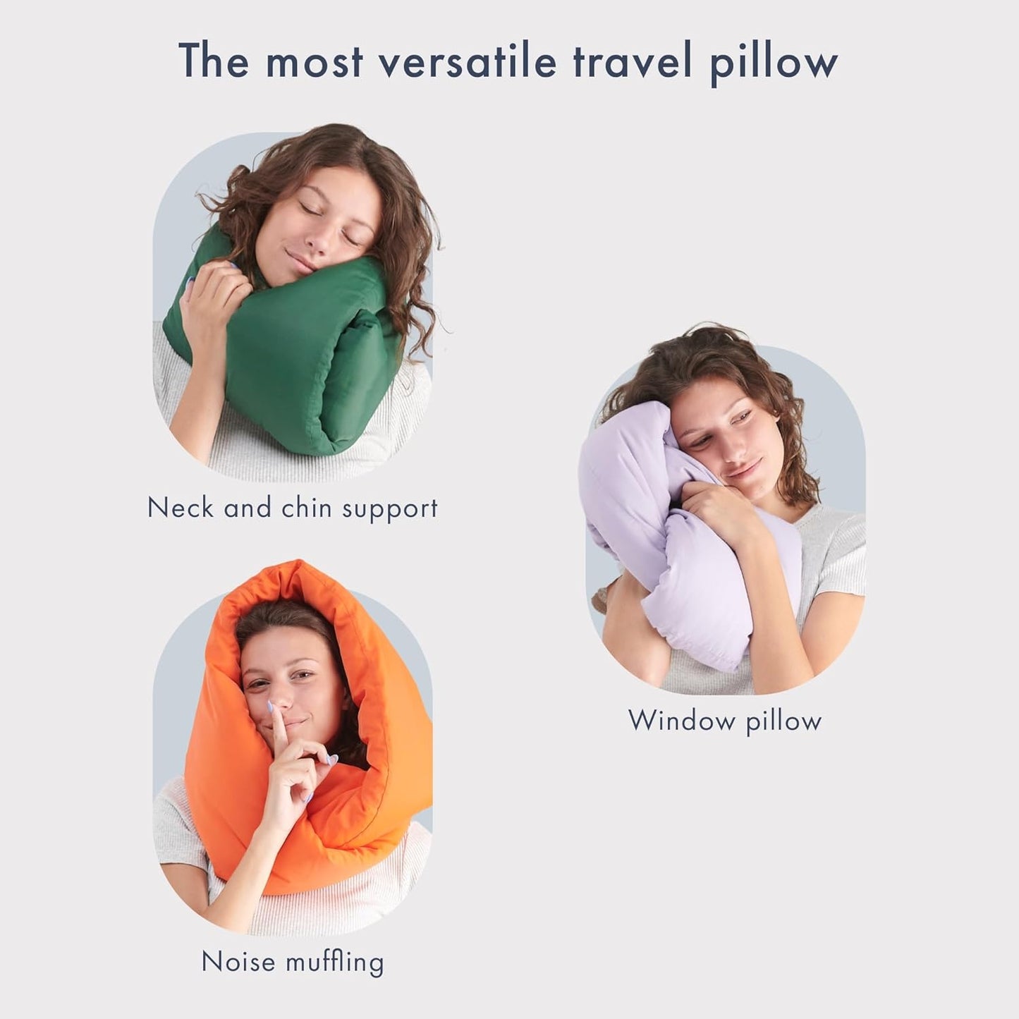 Huzi Infinity Pillow - Home Travel Soft Neck Scarf Support Sleep (Ochre Yellow),12 x 18, (H1267OY)