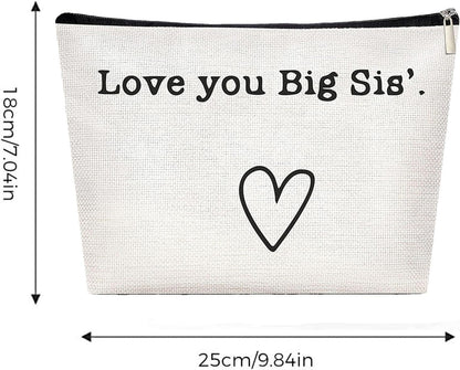 Toiletry Bag Travel Bag - Large Organizer Sister,Funny Christmas Birthday, Large Portable Travel Toiletries Hygiene Bag for Accessories Shampoo Toiletries