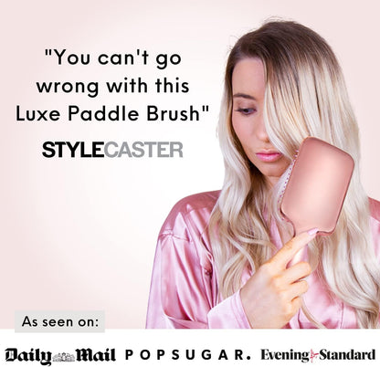 Lily England Paddle Brush Best for Detangling Straightening Hair and Blowdrying Rose Gold Hairbrush