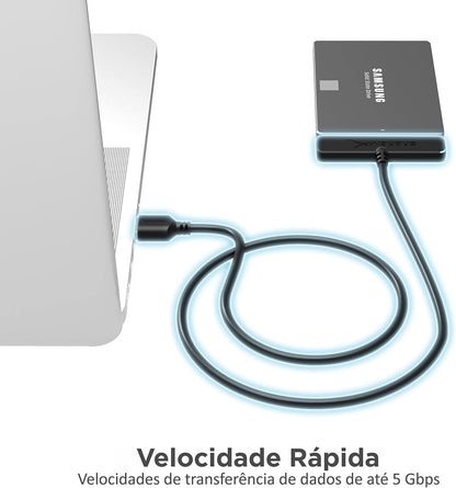 SABRENT SATA to USB Adapter Cable, USB 3.0 to 2.5 inch SATA III Adapter, HDD/SSD to USB, Hard Drive Adapter, UASP Supported, Compatible with MacBook, PC, Laptop - USB to SATA Adapter (EC-SSHD)