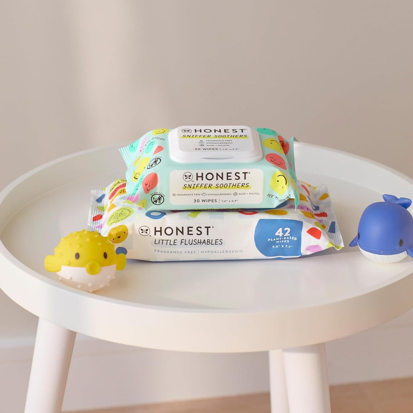 The Honest Company Plant-Based Snot Removing Wipes | Soothing Nose + Face Wipes with Aloe | Hypoallergenic for Sensitive Skin, EWG Verified | Fragrance Free, 60 Count