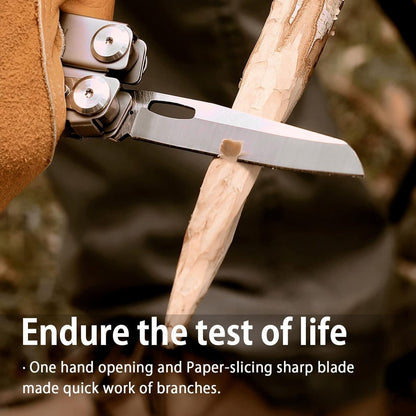 Fathers Day Dad Gift Idea,16-in-1 EDC Multi Tool with Pocket Knife, Foldable Utility Knife Multitool with Safety Locking, Needle Nose Pliers and Wire Stripper Tools, Gifts for Dad, Fishing, Camping