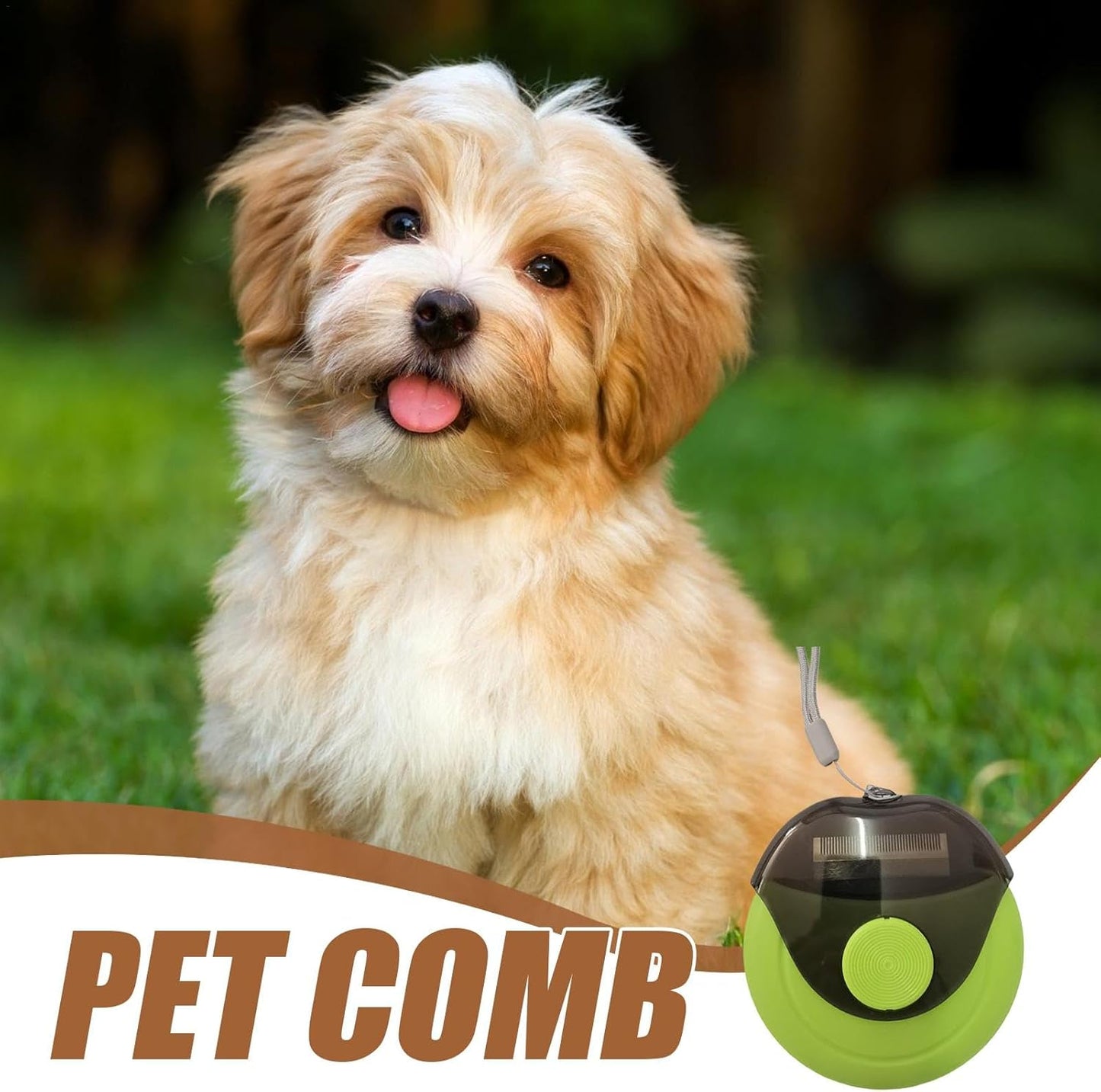 Spazzola per capelli per cani e forfora, spazzola per cani, piccola spazzola per capelli per gatti – Pettini multifunzionali per animali domestici, attrezzi per la cura dei cuccioli portatili per