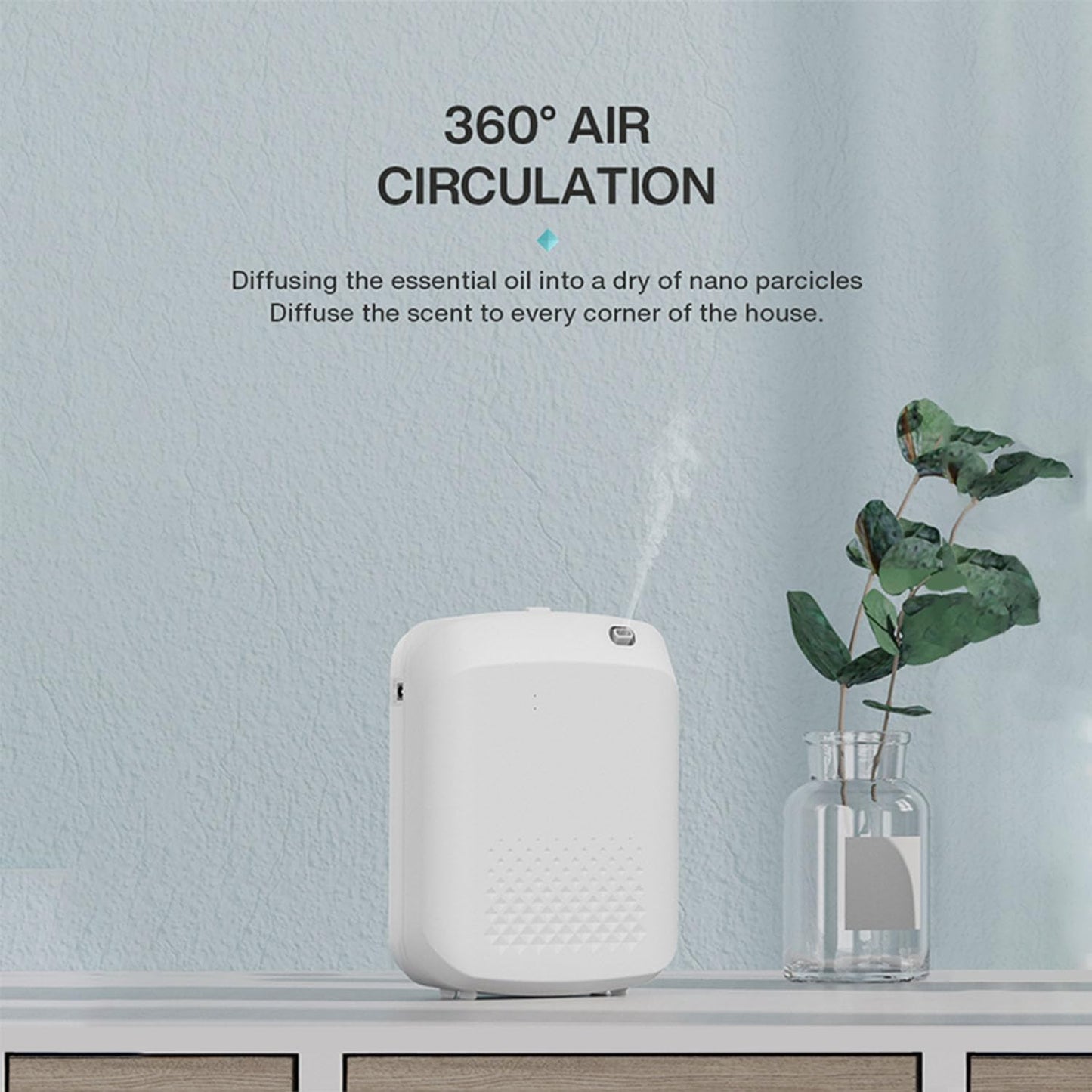 Smart Scent Air Machine 400ml Large Capacity Wall Mounted Essential Oils Diffuser Bluetooth Control 5 Gears for Home Hotel Office