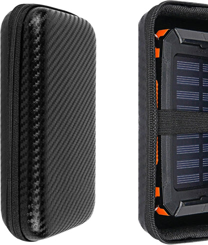 TOCCOOL Portable Solar Charger Storage Box, Black, Compatible with Solar Power Banks, Storage Case