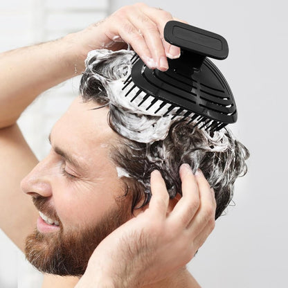 Shampoo Brush Hair Massager - Men Hair Scrubber Washing Brush | Ergonomic Handle Design Gentle Comb, Grooming Cleansing Tool For Father, Husband, Boyfriend