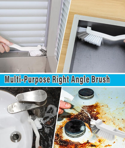 Wohohoho 10Pcs Cleaning Brushes Set, Hard Bristle Crevice Cleaning Brush, Multifunctional Gap Cleaning Brush, Small Corner & Windows Brush, Cleaning Supplies for Groove Window Tracks Bathroom Kitchen