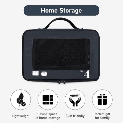 ECOHUB Packing Cubes for Suitcase 7 PCS Travel Organiser Packing Bags Recycled PET Eco Friendly Travel Accessories Shoes Bags for Travel Storage Bag Luggage Organiser Bags Travel Pouch(Dark Blue)