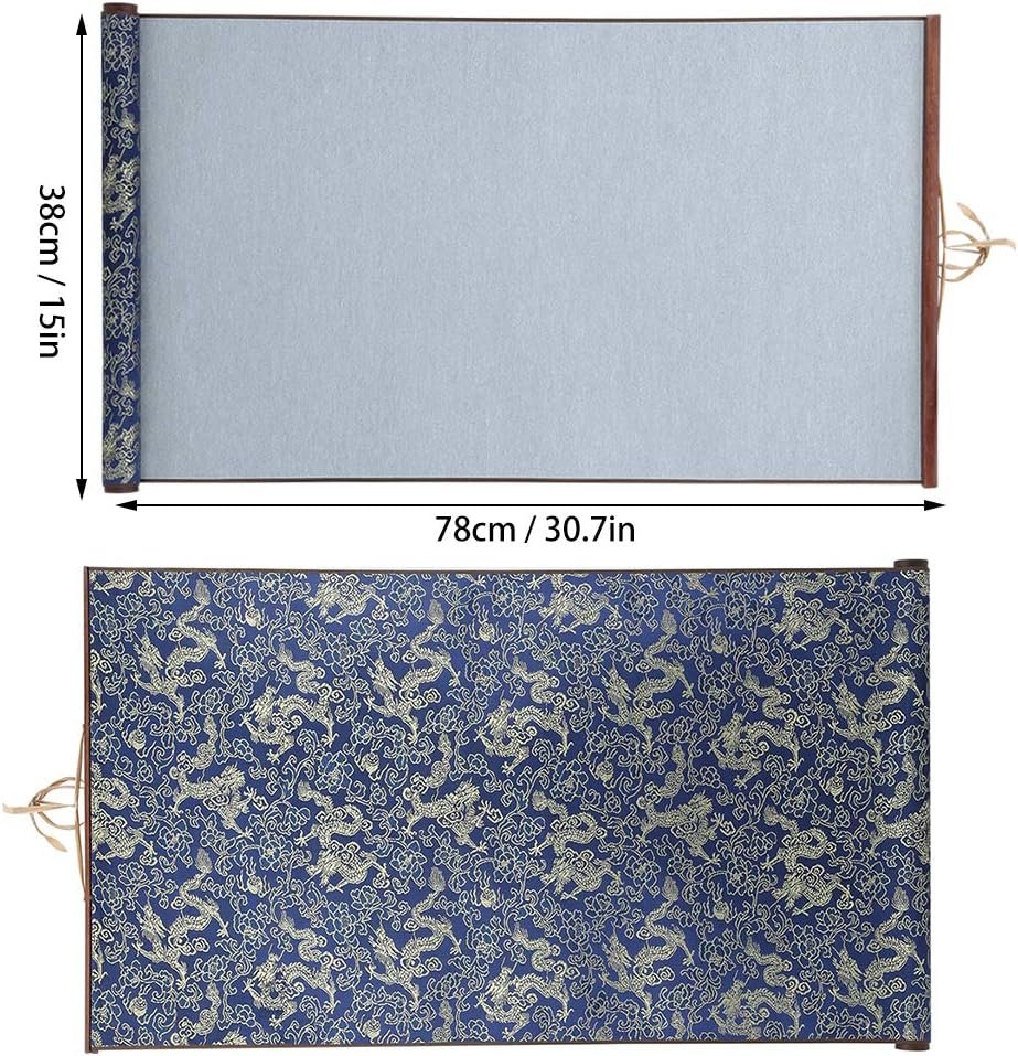 Water Writing Cloth, Brocade Nonwoven Reusable Drawing Paper Supports Clear Water Writing Chinese Calligraphy Practicing Tool for Student Stationery