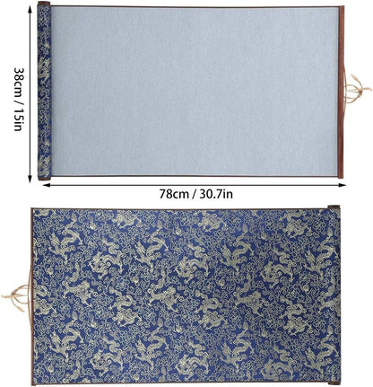Water Writing Cloth, Brocade Nonwoven Reusable Drawing Paper Supports Clear Water Writing Chinese Calligraphy Practicing Tool for Student Stationery