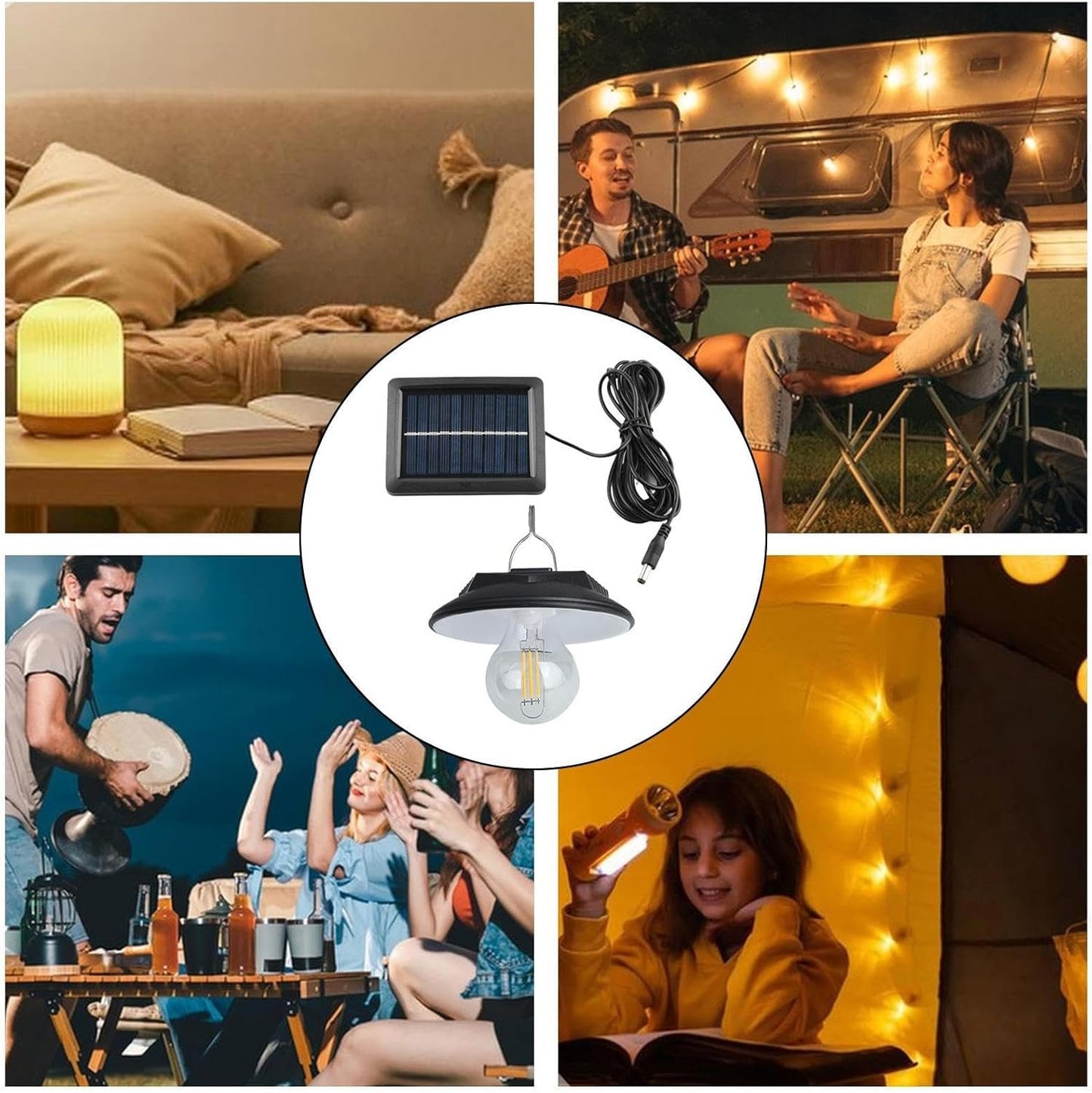 Buhyujkm Solar Power Bank, Portable Cell Phone Charger Powers Bank, External Battery Pack, Long-Lasting Capacity, USB Outputs for Camping, Hiking, Travel 5.83x2.8x1.89 Inches, and