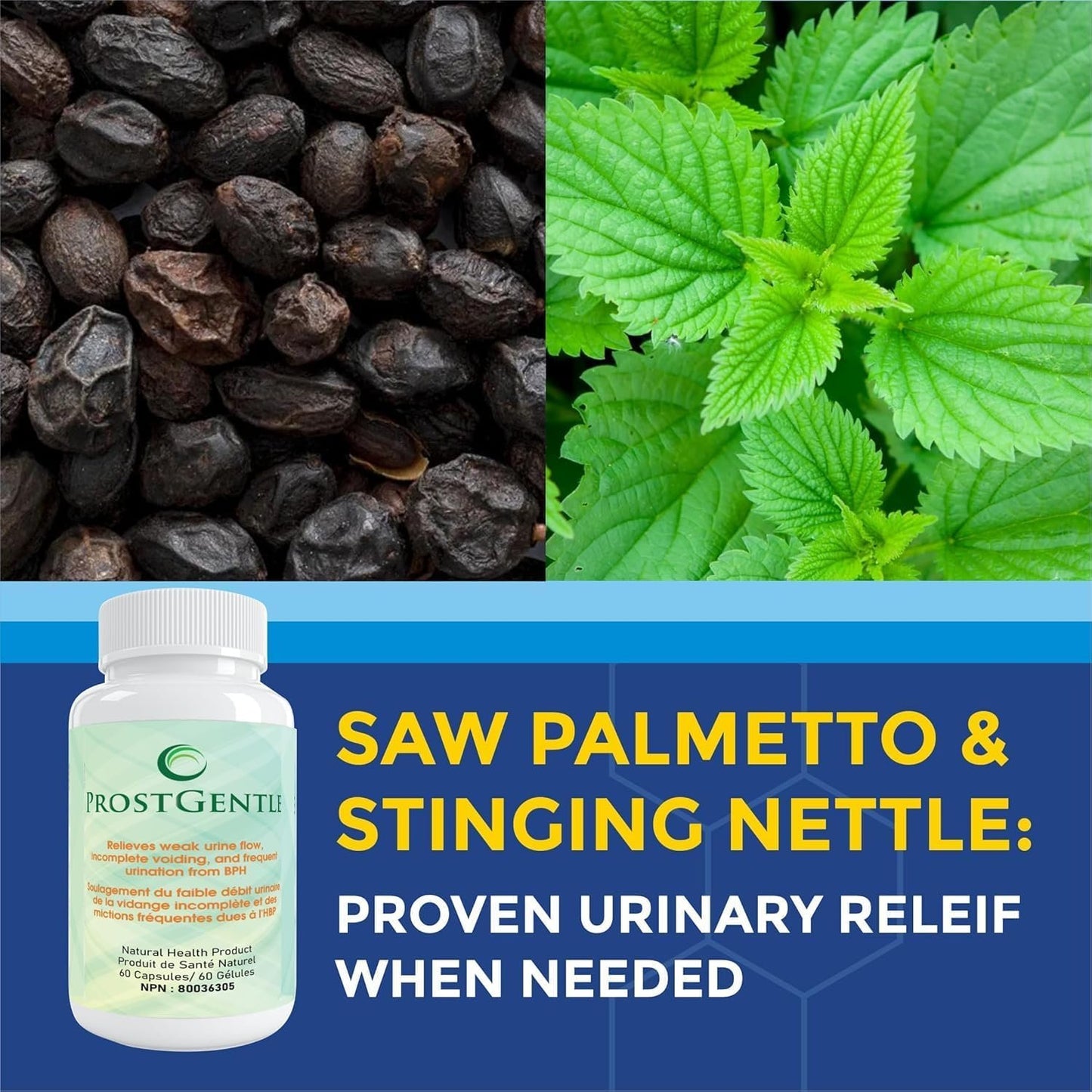 ProstGentle Relieves weak urine flow, Incomplete voiding, and frequent urination from BPH (2)