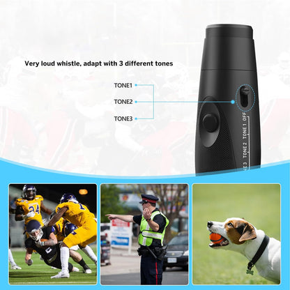 Generico Electronic Whistle, Handheld Adjustable Referee Whistle, 1.38x6.1 Inches 3 Tone Loud Sound with Volume Control, Safety Tool for Classroom Management, Hiking, Dog Training, Survival