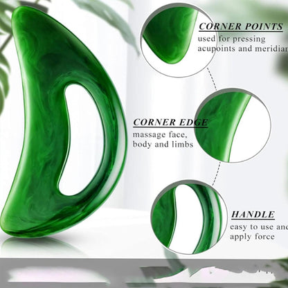 Body Massage Tool, Resin Handheld Muscle Scraper, Portable Physical Massage Tools for Body Enhanced Recovery Discomfort Relief