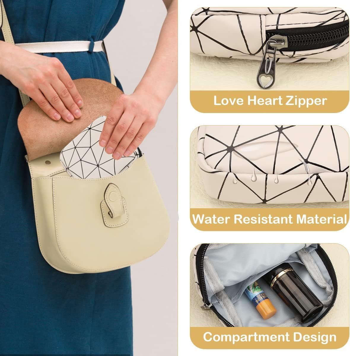 Desing Wish 2 Pcs Makeup Bag Small Sanitary Napkin Storage Bags Women Girls Period Bag Feminine Period Pouch Portable Small Items Storage Pouch Travel School Cosmetic Organizer for Teen Ladies Gifts