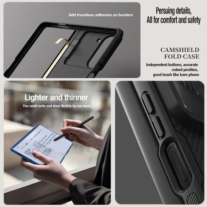 COCOING for Samsung Z Fold 6 Case with [S Pen Fold Edition] & Slide Camera Cover & Pen Holder,with Screen Protector&Kickstand Phone Case for Samsung Galaxy Z Fold 6