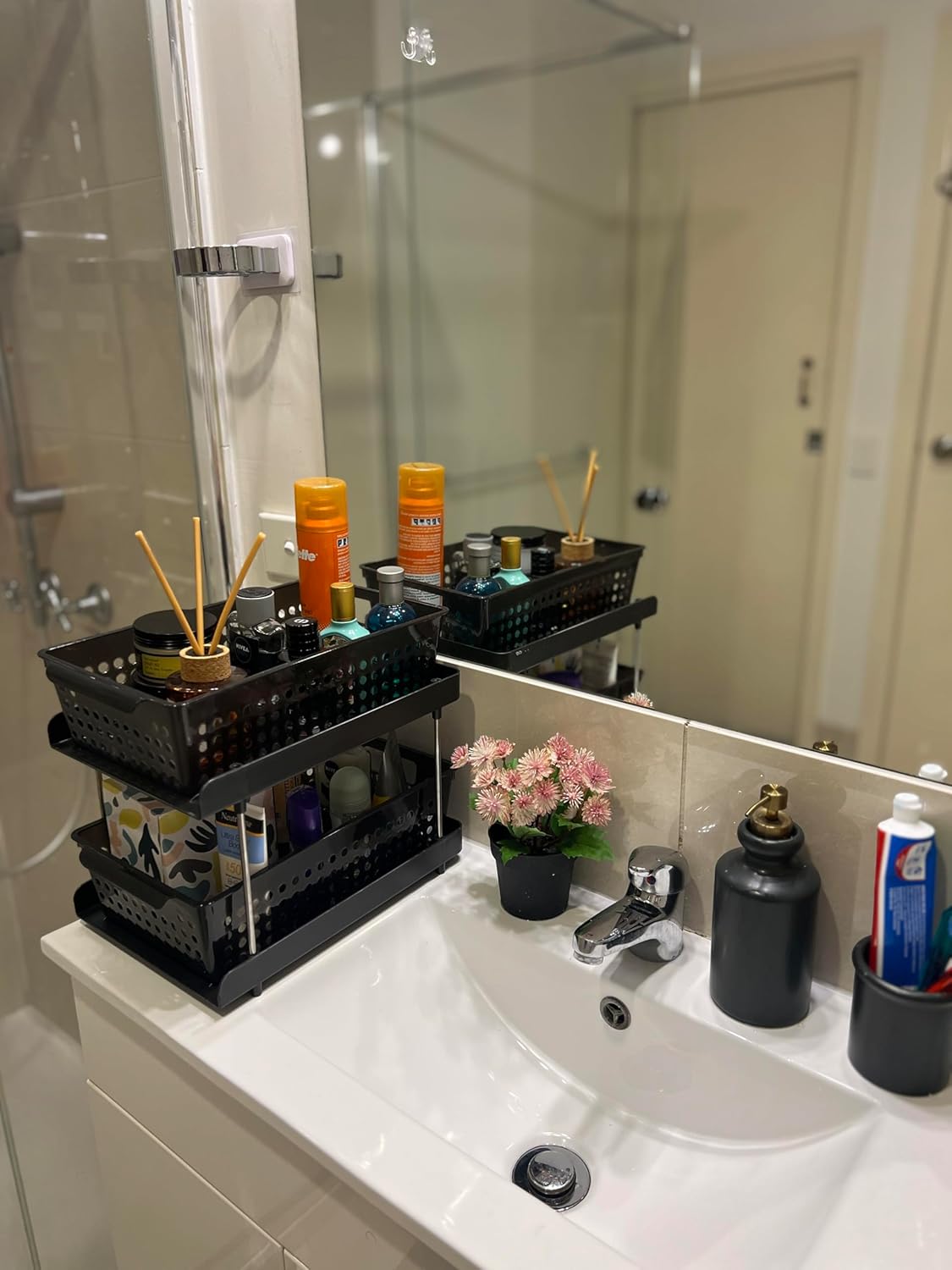 2-Tier Pull-Out Sliding Drawers – Kitchen Countertop Organizer, Under Sink Organizer, Pantry Organizer, Bathroom Storage, Home Storage & Organization, Shelf & Wardrobe Organiser