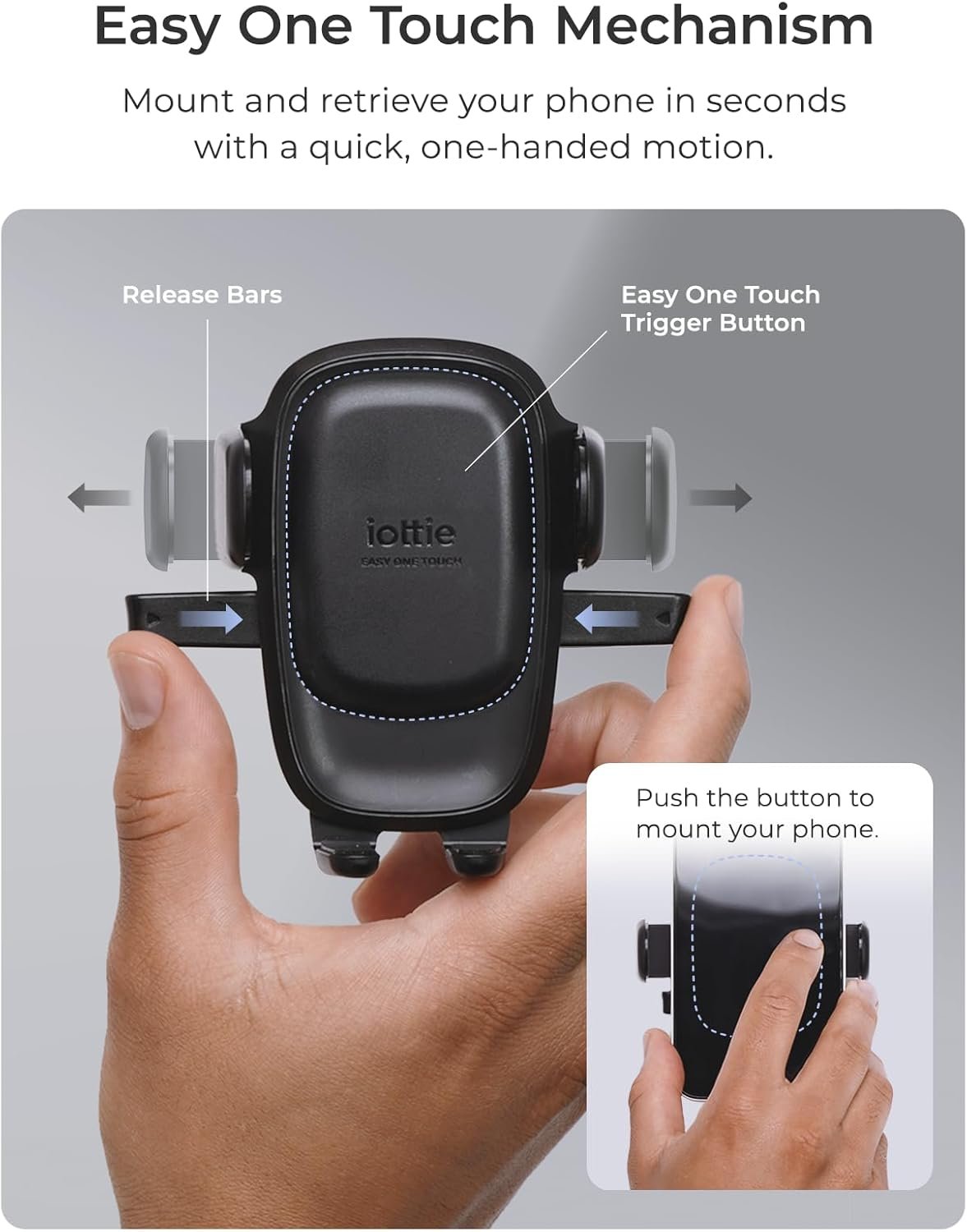 iOttie Easy One Touch 6 CD Slot Car Phone Mount - Universal Cell Phone Holder for iPhone, Google, Samsung, Moto, Huawei, Nokia, LG, and All Other Smartphones