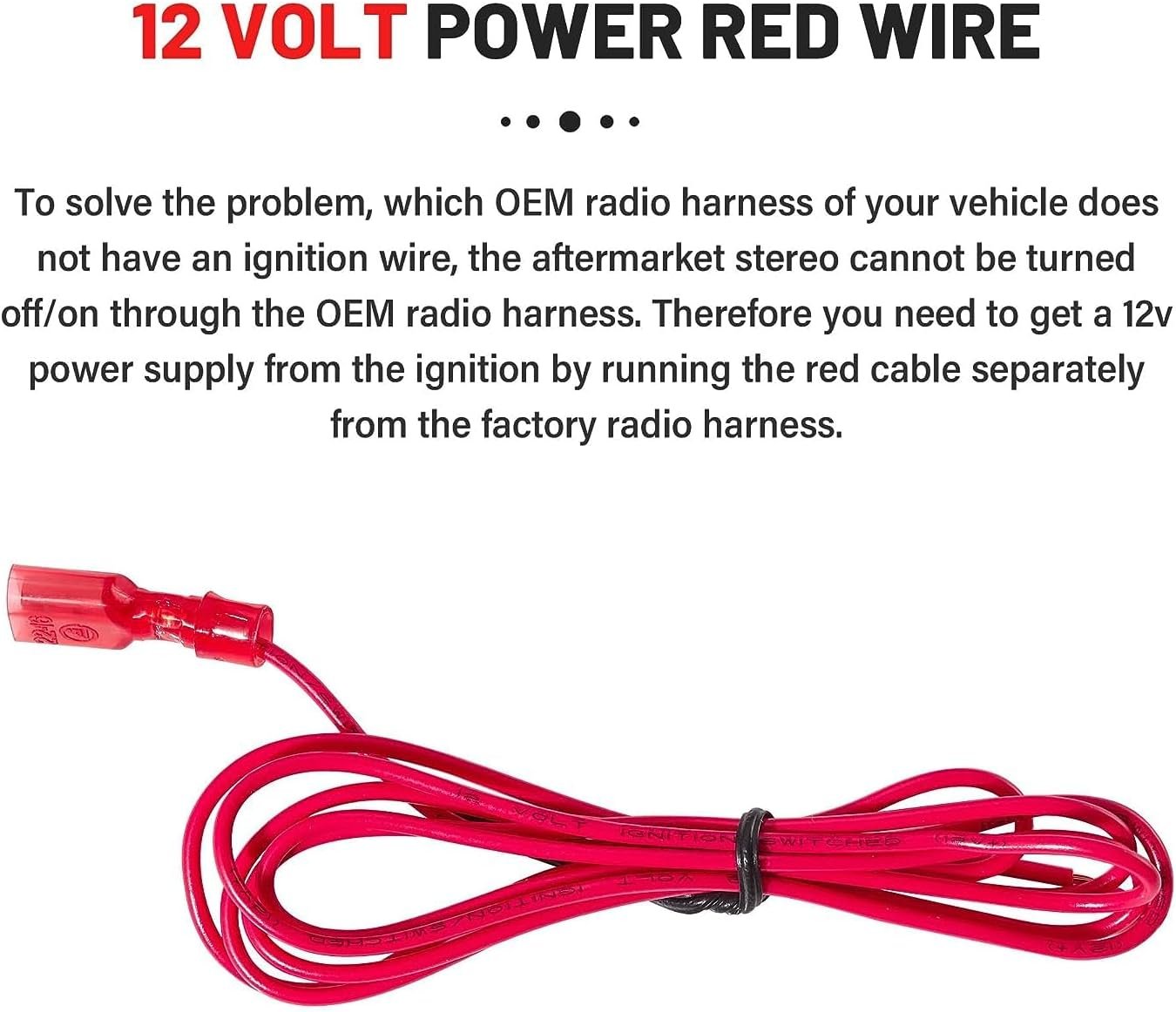 RED Wolf Car Radio Wiring Harness w/Antenna Adapter Compatible with 2002-2008 GM Chevy Silverado Impala GMC Sierra Buick Aftermarket Stereo CD Receiver Wire Cable Aerial Connector Plug