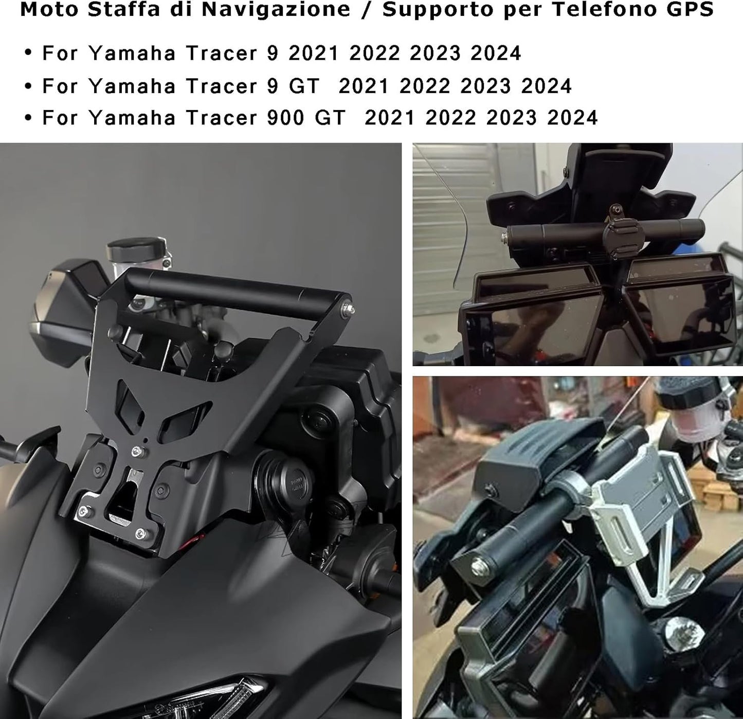 QJY-Motor Part-Store Tracer9/900 Motorcycle Navigation Front Bracket GPS Phone Holder for TRACER 9 GT Tracer 900 GT 2021 2022 2023 2024