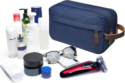 Ogetok Travel Toiletry Bag for Men, Water Resistant Shaving Bag, Portable Lightweight Toiletry Organizer Bag,Large Capacity Toiletry Storage Bags with Handle for Toiletries Cosmetics Accessories,Blue