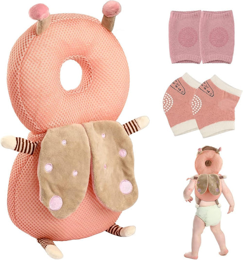 YSHIGUING Baby Head Protection Pillow Baby Knee Pads Head Neck Back Protection Backpack Toddler Head Protection Cushion Adjustable Infant Cushion Backpack Baby Anti-fall Safety Pads for Walking Crawling