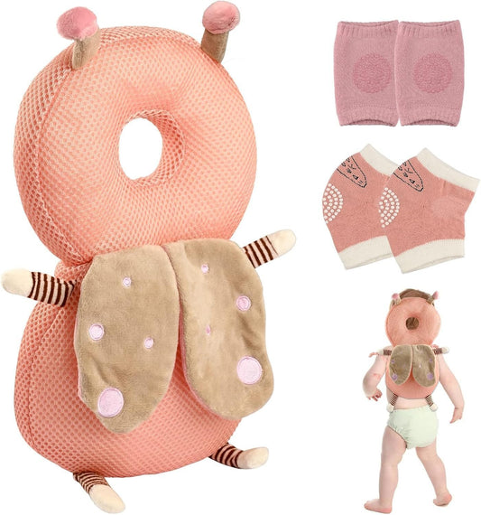 YSHIGUING Baby Head Protection Pillow Baby Knee Pads Head Neck Back Protection Backpack Toddler Head Protection Cushion Adjustable Infant Cushion Backpack Baby Anti-fall Safety Pads for Walking Crawling