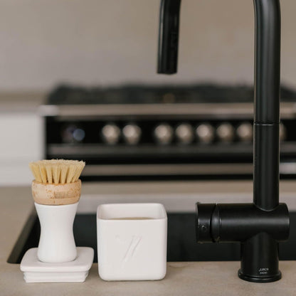 Nellie's Forever Brush - Ultimate Bristle-Brush for Dishwashing - Durable Handle - Versatile Scrubbing Power - Replaceable Brush Head - Long-Lasting Design - Practical Kitchen Essential