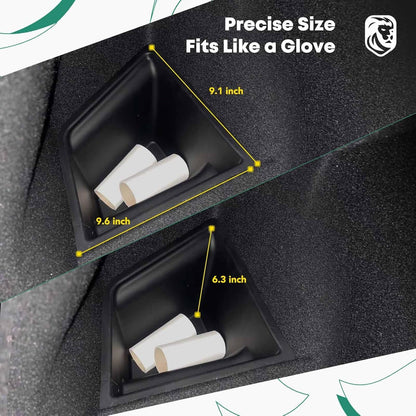 YHTAUTO Trunk Side Organizer Storage Box with Lids Fit for Tesla Model 3 Accessories 2020 2021 2022 2023 TPE Rear Trunk Storage Bins Flocking Waterproof Odorless (Not Fit 2024 Model 3 Highland)