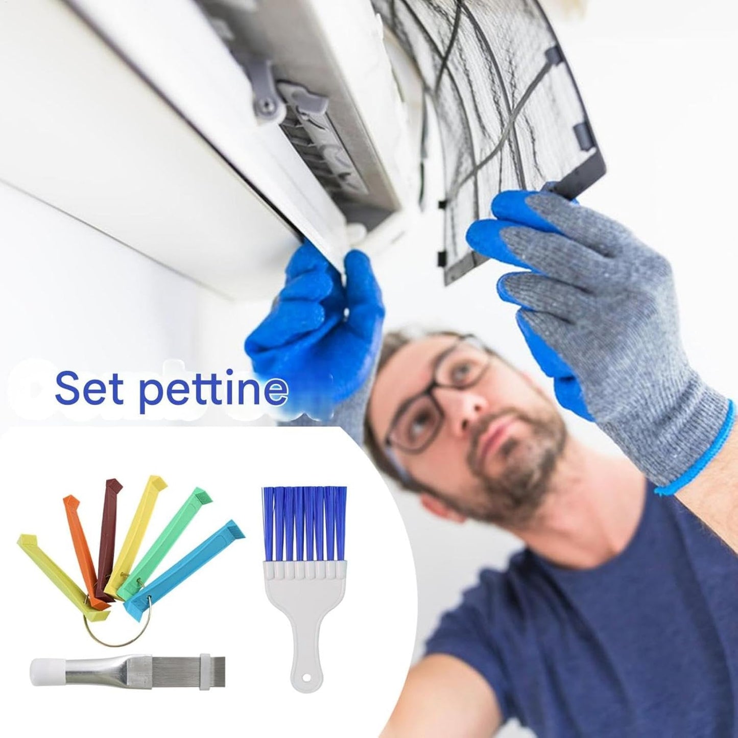 Condenser Comb, Air Conditioner, Portable Stainless Steel Fin Comb, Lightweight & Ergonomic, Essential Radiator Cleaning Tool For Home & Maintenance, 6.1x0.98x0.39 Inches