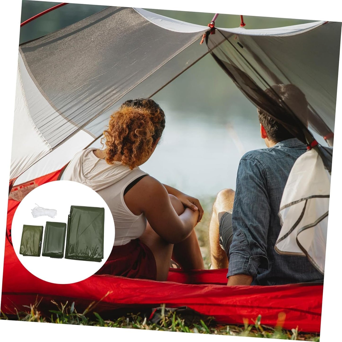 Emergency Tent Set Emergency Tent Survival Sleeping Sack Outdoor Sleeping Blanket Camping Sleeping Blanket Camping Tents Travel Tool Pe Tear-Resistant Material