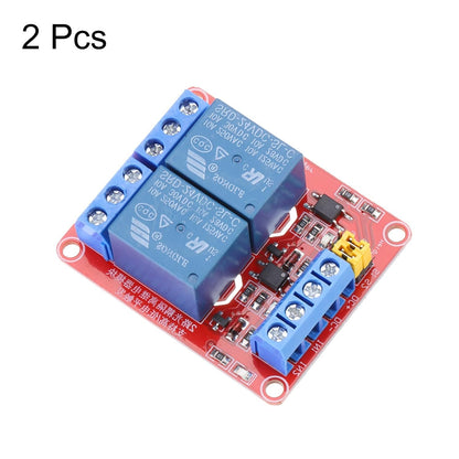 MECCANIXITY 2 Pcs DC 24V 2 Channel Relay Module High or Low Level Trigger for Electronics Industrial Home Automation