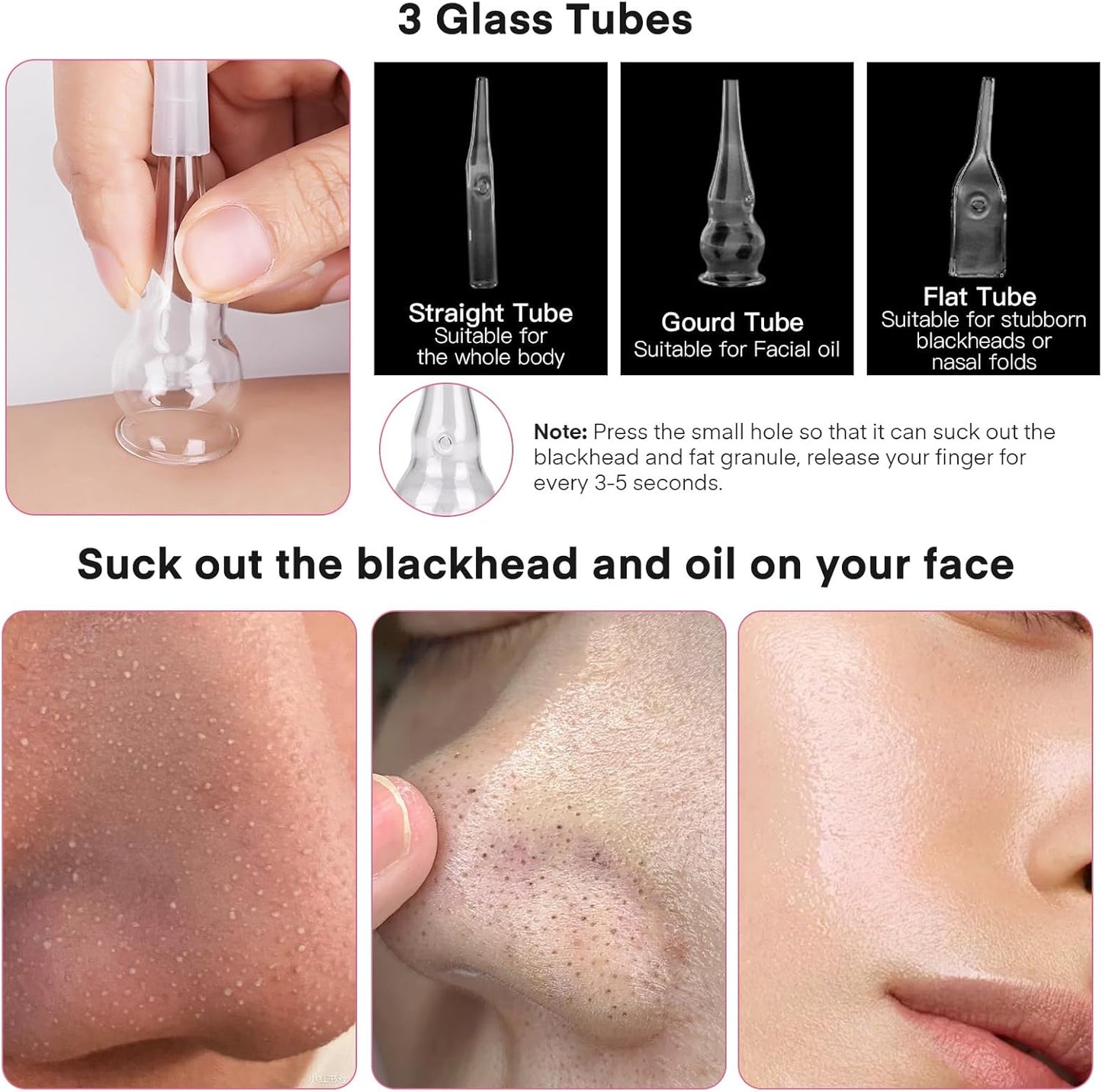 TwoWin 3 in 1 Face Machine for Facial Skin Care, Professional Suction Power Facial Device Equipment, 65-68cmHg Facial Skin Care Salon Equipment Removal & Spray