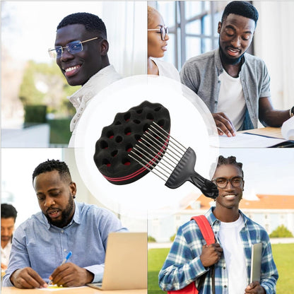 Big Holes Sponge Hair Brush - Twist Sponge For Hair | Waving Forming Dreadlock Defining Comb For Salon Homemade Grooming Barber Outdoor Travel, Dreadlock Brush, Dreadlock Defining Comb