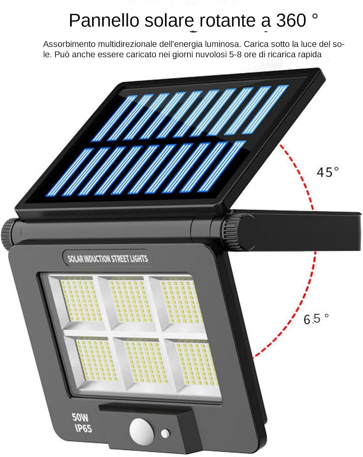 Motion Sensor Outdoor Lights, Sensor Street Lights, Movement Detection Lamp, Smart Outdoors Lighting, Light Sensing Motion Sensors Light for Outdoors, 6.89 X 5.51 X 9.84 Inches