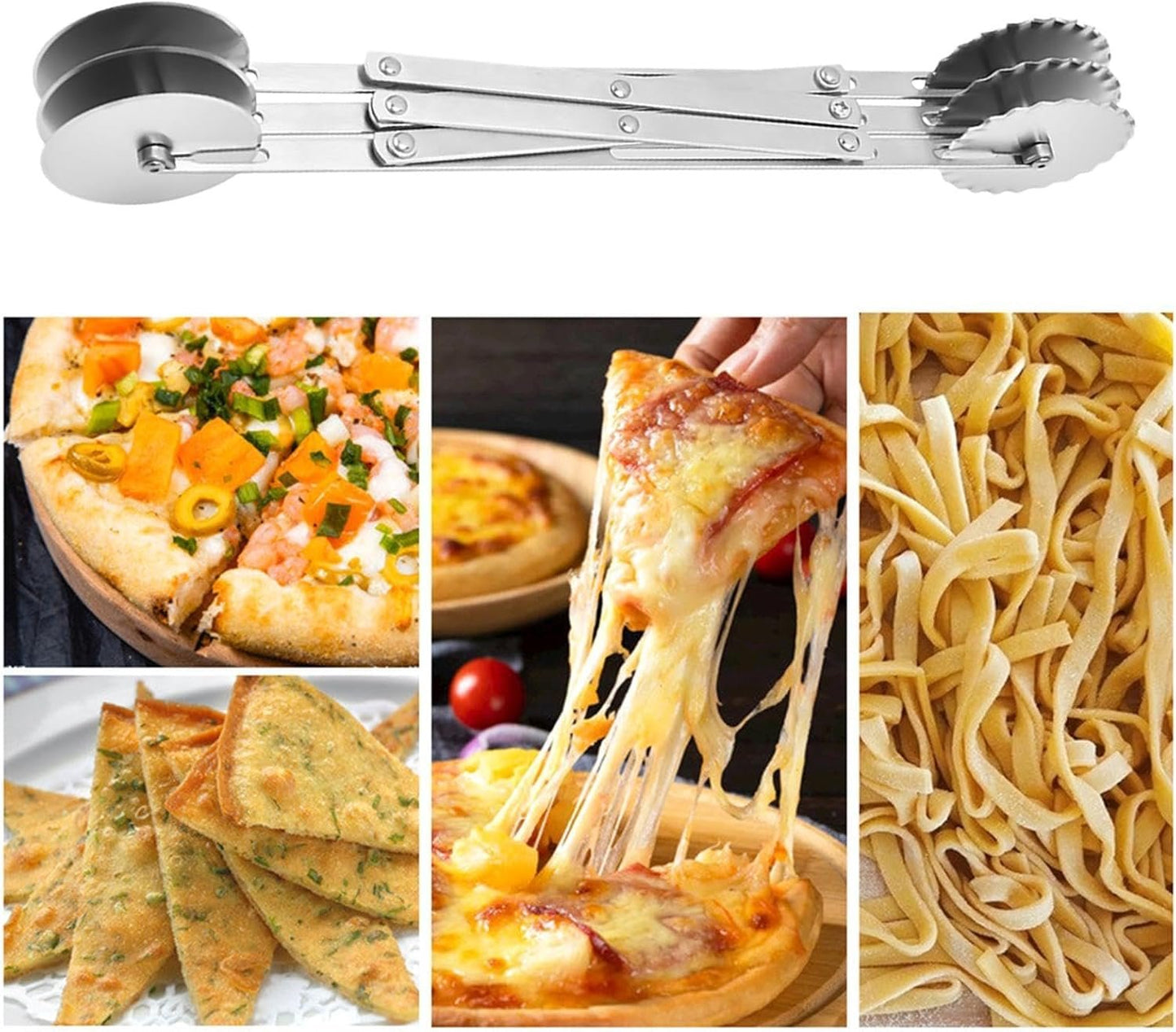 GkgWuxf Pasta Cutter Roller | Pizza Pie Roller Pasta Tools Slicer - Kitchen Gadget Ravioli Pizza Noodle Cutter Wheel for Fast Household Kitchen Food Prep