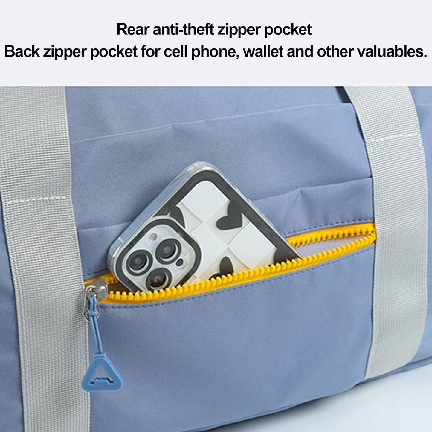 Ungtyb Travel Duffel Bag, Gym Equipment Organizer, Wet Dry Separation Bag, Fitness Gear Storage Shoulder Strap Included Ideal for Outdoor Adventures, 19.29 x 10.63 x 9.06 Inches, blue, Please refer to