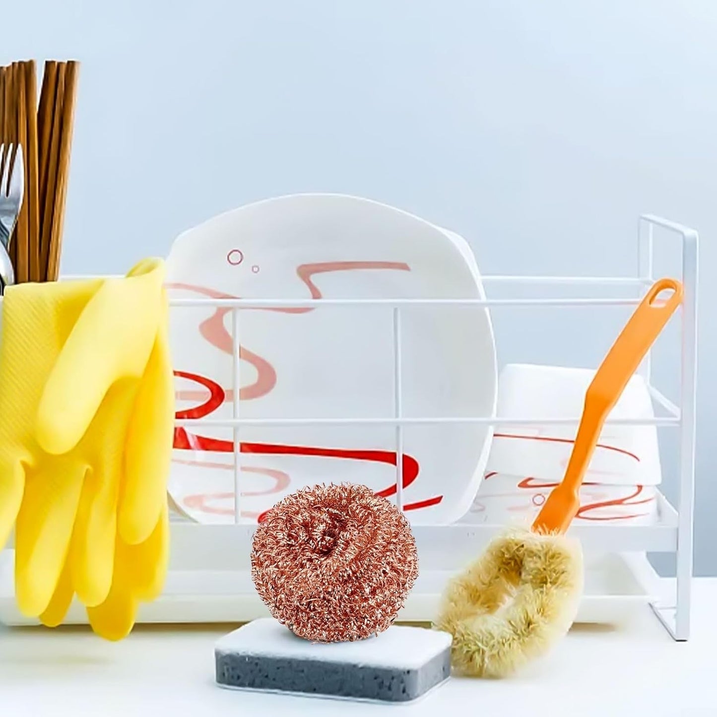 Cleaning Essentials - Confezione da 3 palline di spugna ramate per un'efficace manutenzione della punta del ferro