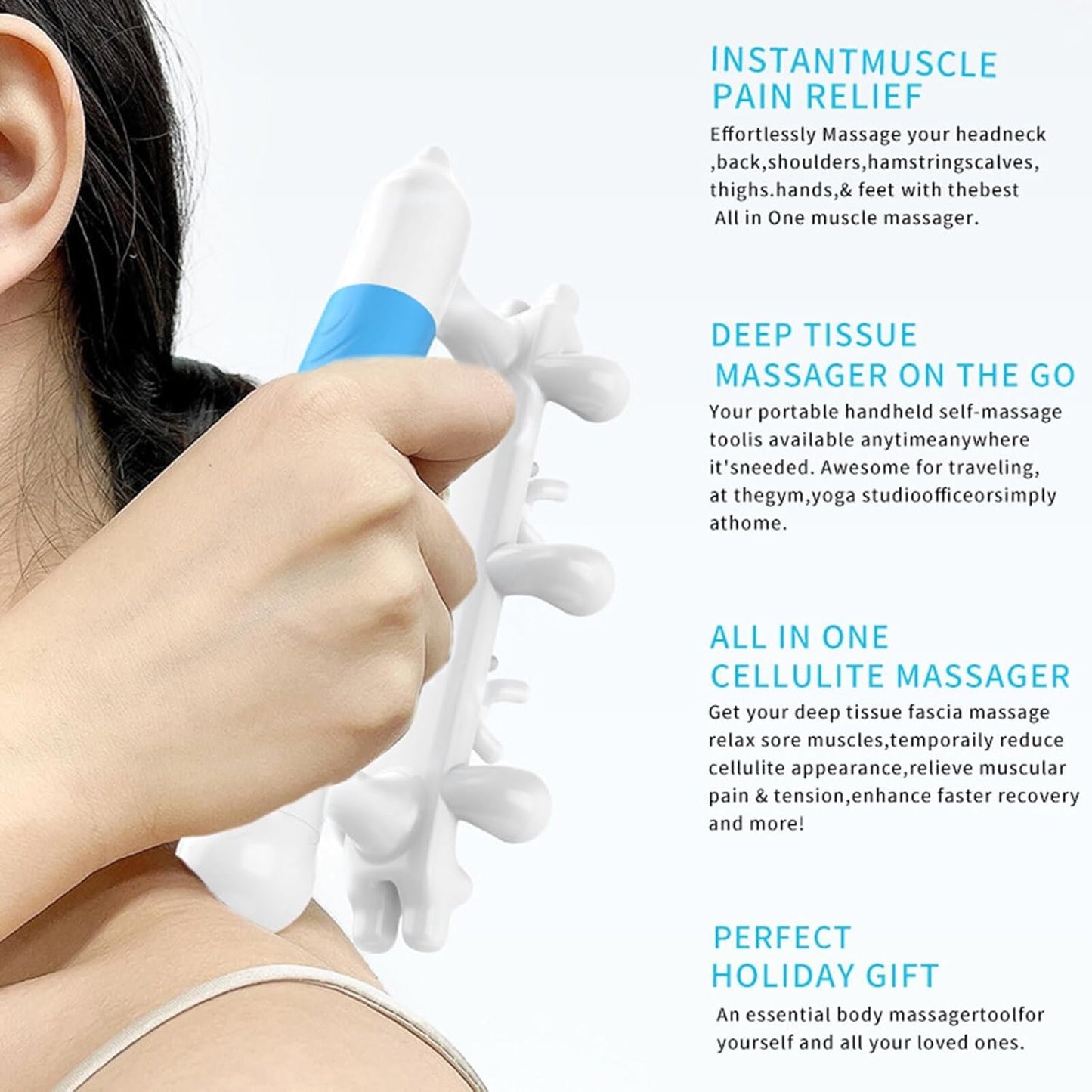 NCONCO Handheld Fascia Massage Tool Back Neck Body Massage Tool Fascia Blaster Fascia Massage Tool for Trigger Point