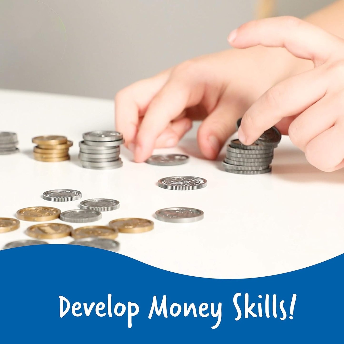 Learning Resources Pretend Play Money - 150 Pieces, Ages 3+ Play Money for Kids, Pretend Money for Kids, Play Money Set, Money and Banking Play Toys, Toddler Learning Toys