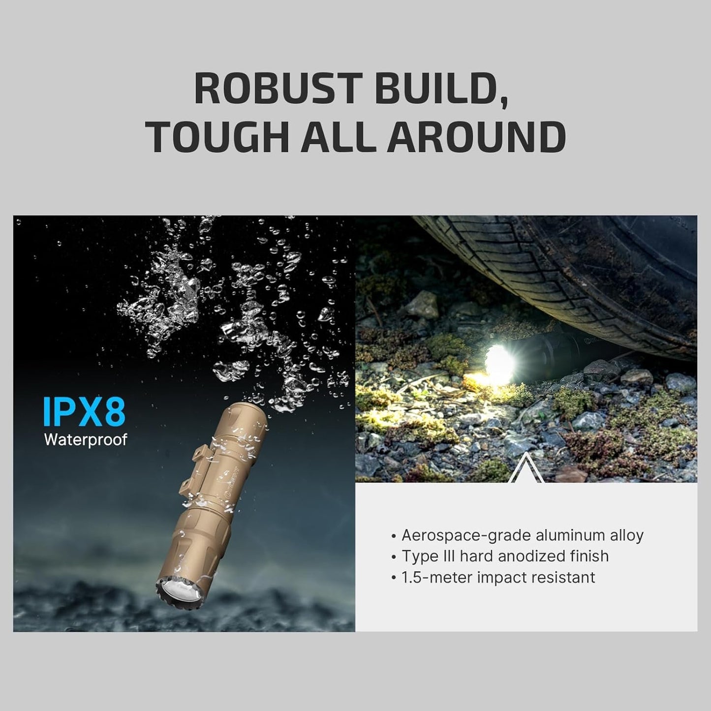 OLIGHT Odin S P 1500 Lumens Pictinny Mount Compact Flashlight with Double-Locked Remote Switch and Screw-Locked Rail Mount, Rechargeable Tactical Flashlight Powered by Batteries (BK)