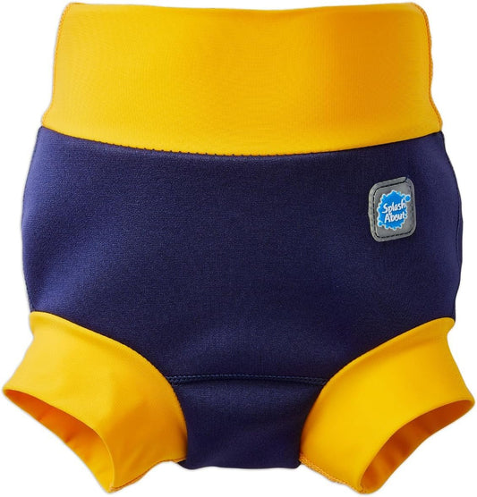 Splash About Happy Nappy Swim Diaper, Navy & Yellow, 3-6 Months